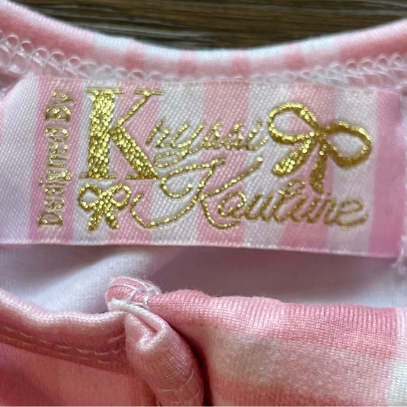 Kryssi Kouture Pink Ruffle Zippie Jumpsuit 0-3M - Picture 6 of 8